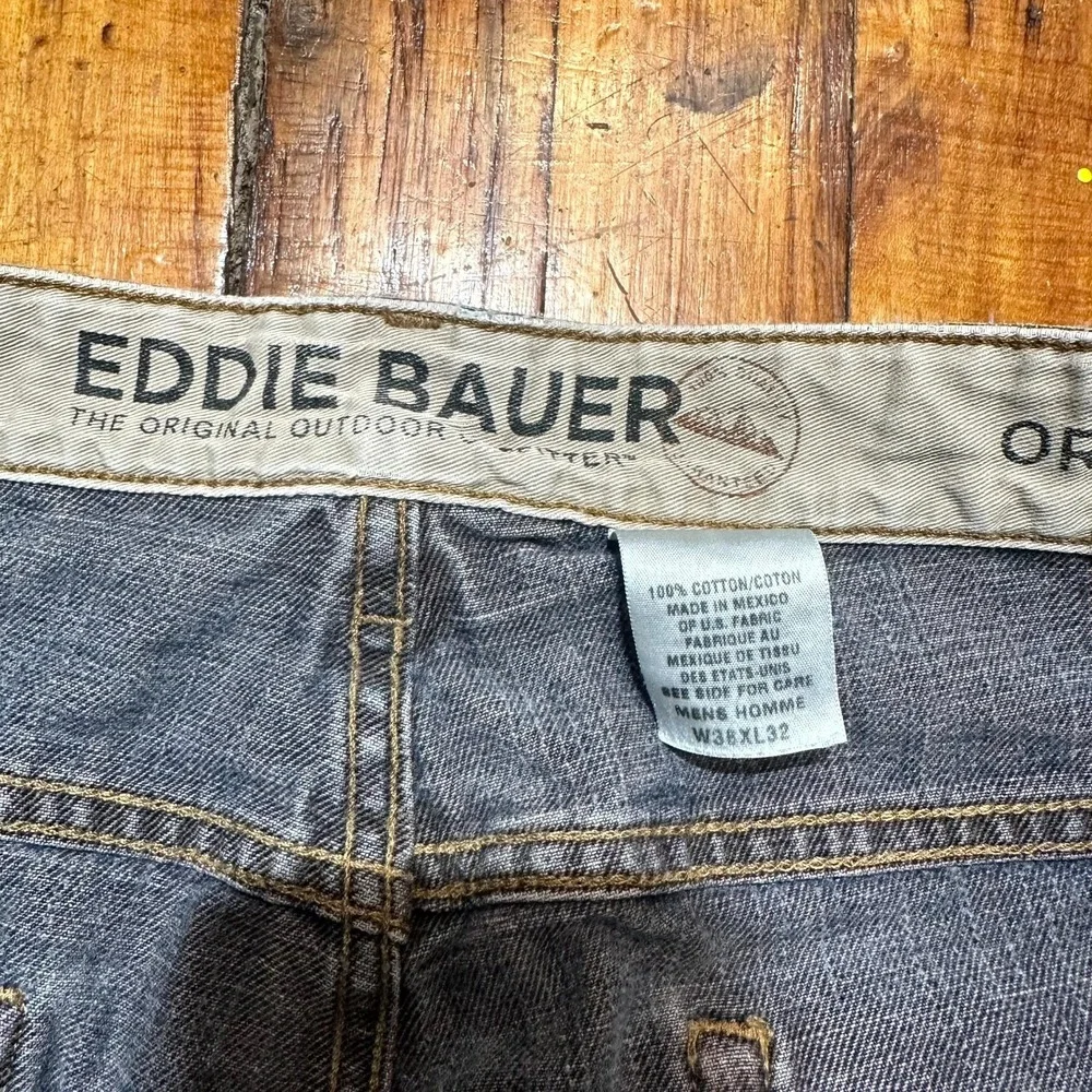 Eddie Bauer Jeans Men's 36x32 Blue Denim Regular Fit Straight Leg Medium Wash
